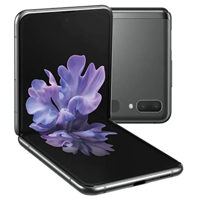 Samsung Galaxy Z Flip Samsung Galaxy Z Flip, a foldable smartphone, unfolded to display its innovative design and advanced features.