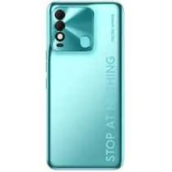 Image of the Tecno Spark 8 smartphone, showcasing its sleek design and large display