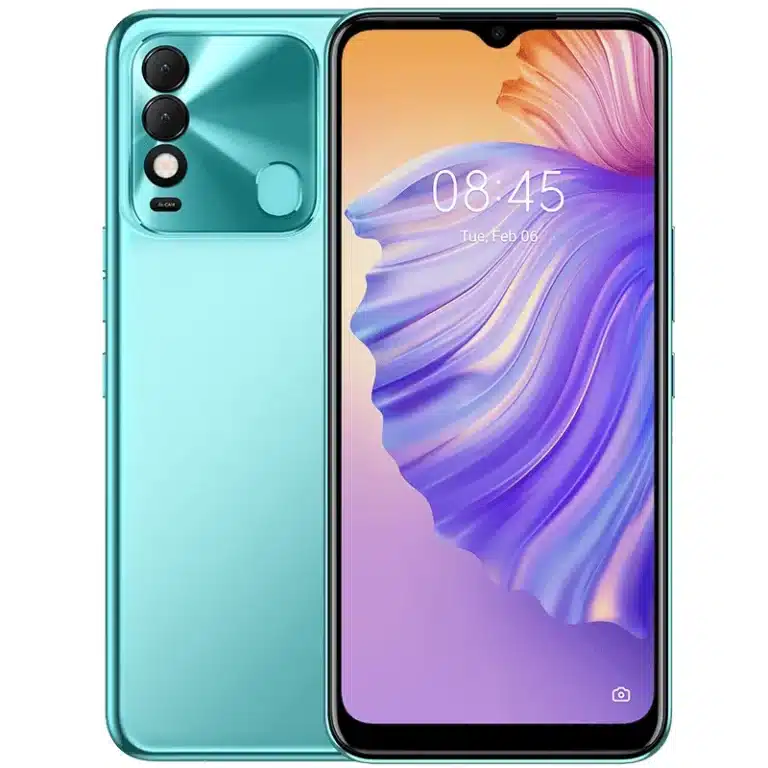 Tecno Spark 8 Image of the Tecno Spark 8 smartphone, showcasing its sleek design and large display.