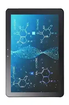 A person holding the Samsung Galaxy Tab Advanced2, displaying its sleek design and vibrant screen.