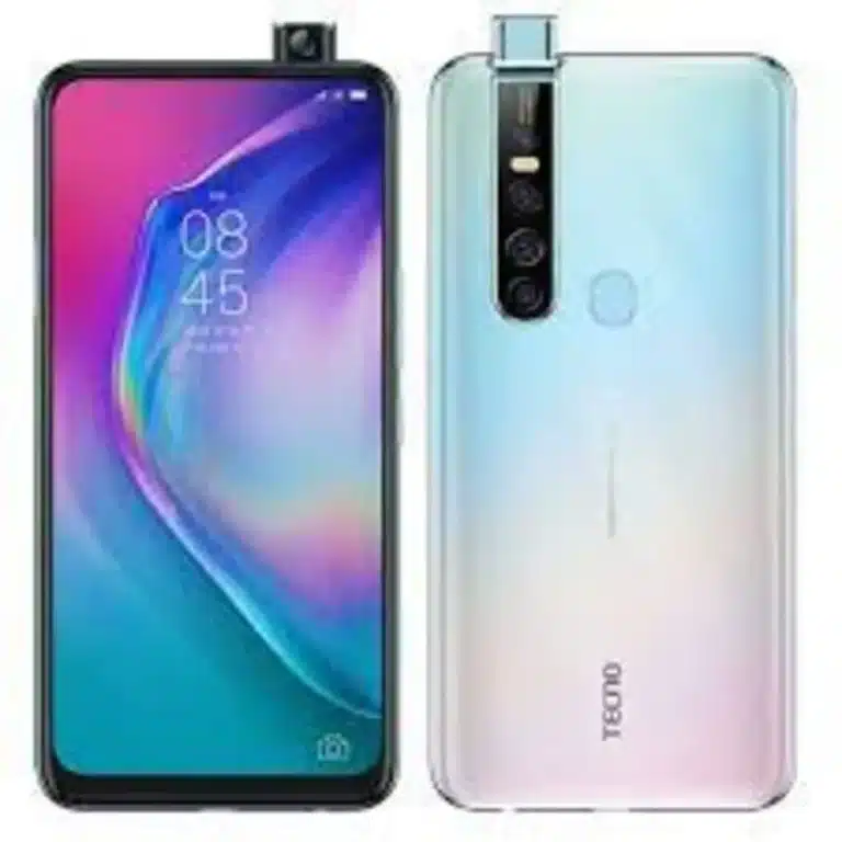 Tecno Camon 15 Premier Tecno Camon 15 Premier smartphone showcasing its quad-camera setup and sleek design, perfect for capturing stunning photos and videos.
