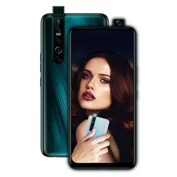 Tecno Camon 15 Pro smartphone with a pop-up selfie camera and quad rear cameras, displayed against a clean background