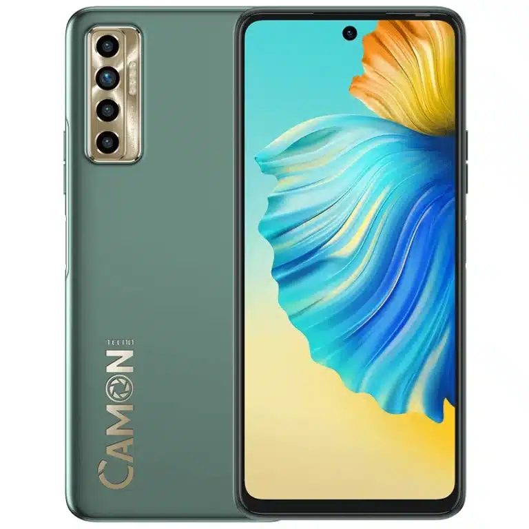 Image of the Tecno Camon 17 Pro smartphone showing its large 6.8-inch display and elegant design