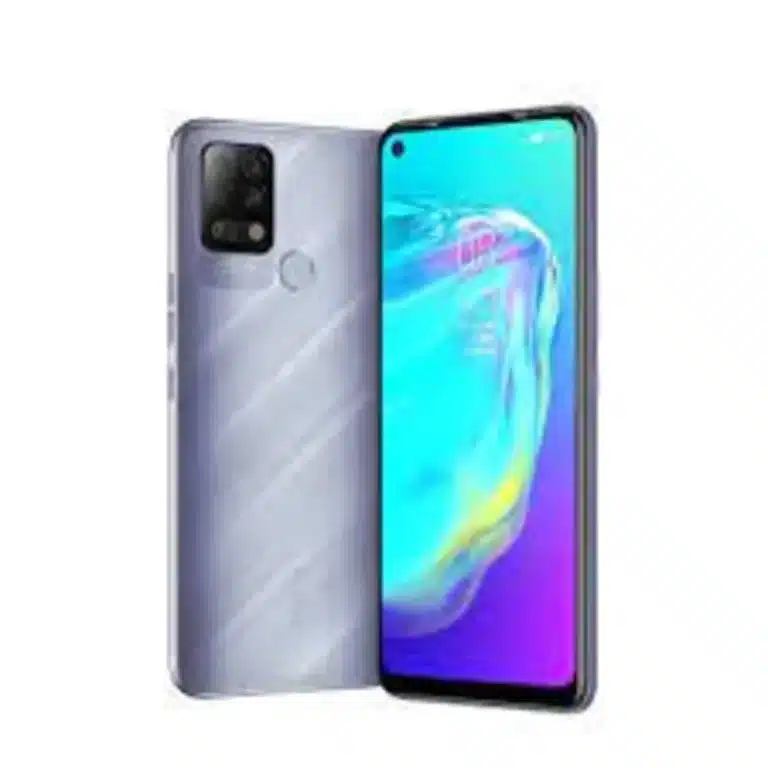 Tecno Pova Image of the Tecno Pova smartphone, showcasing its front and back design with a bright display and blue color finish.