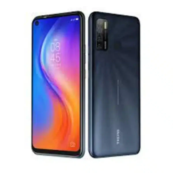 STecno Spark 5 smartphone showcasing its sleek design and vibrant display, ideal for immersive viewing and capturing stunning photos