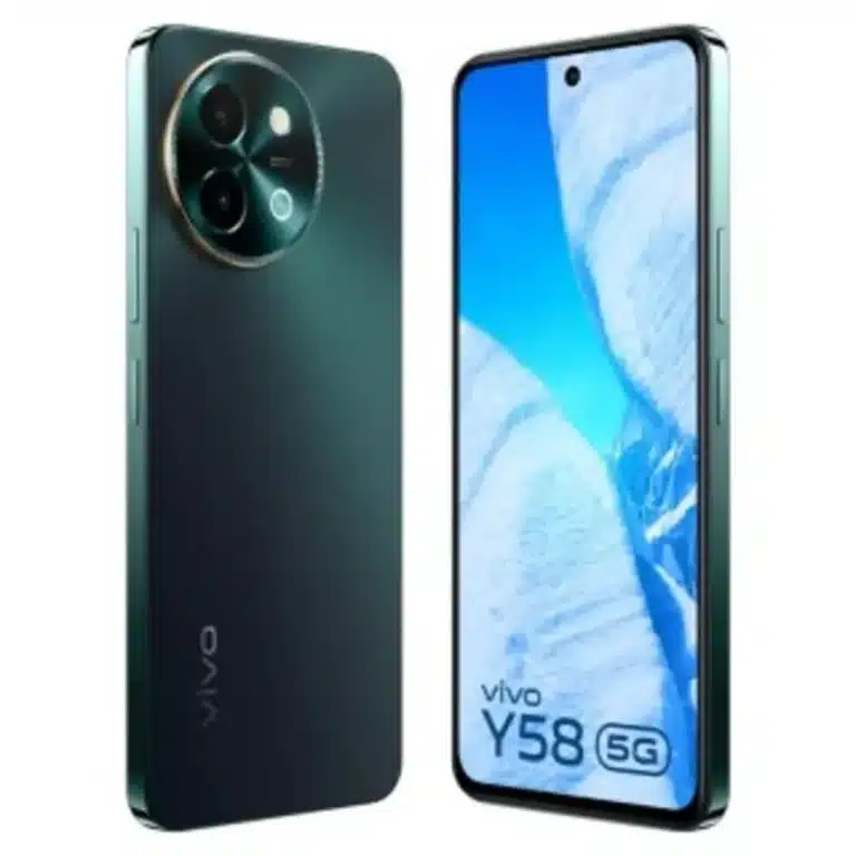 Vivo Y58 smartphone showcasing its sleek design and vibrant display.