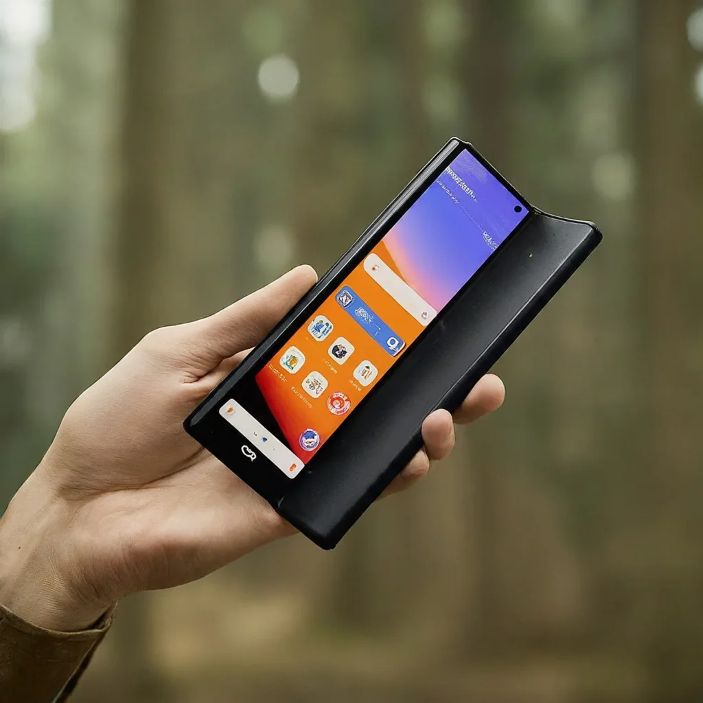 Motorola Razr 50 unfolded phone revealing a large, immersive main display ideal for gaming, watching videos, and multitasking.