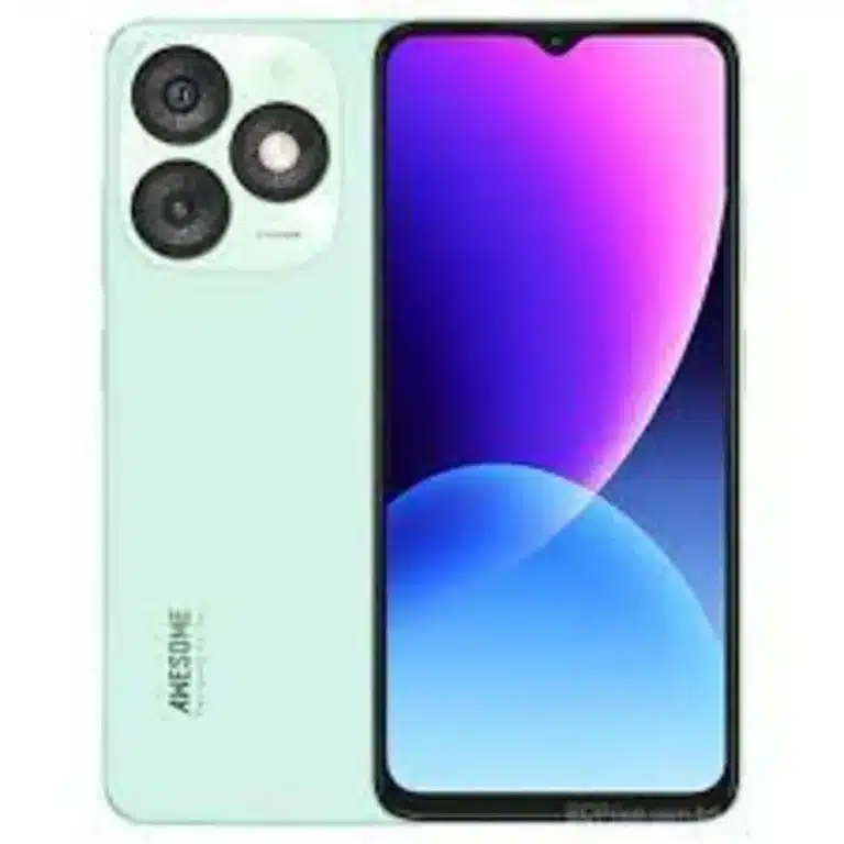 Image of the Itel A50 smartphone showcasing its sleek design and vibrant display.