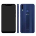 Front and back view of the Tecno Camon 11 smartphone, featuring a sleek design, dual cameras, and a vibrant 6.2-inch display.