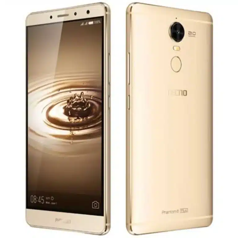 Tecno Phantom 6 Plus Image of Tecno Phantom 6 Plus smartphone showcasing its sleek metal design and high-performance features.