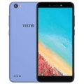 Front view of the Tecno Pop 1 Pro smartphone, highlighting its 5.5-inch HD display and sleek design.