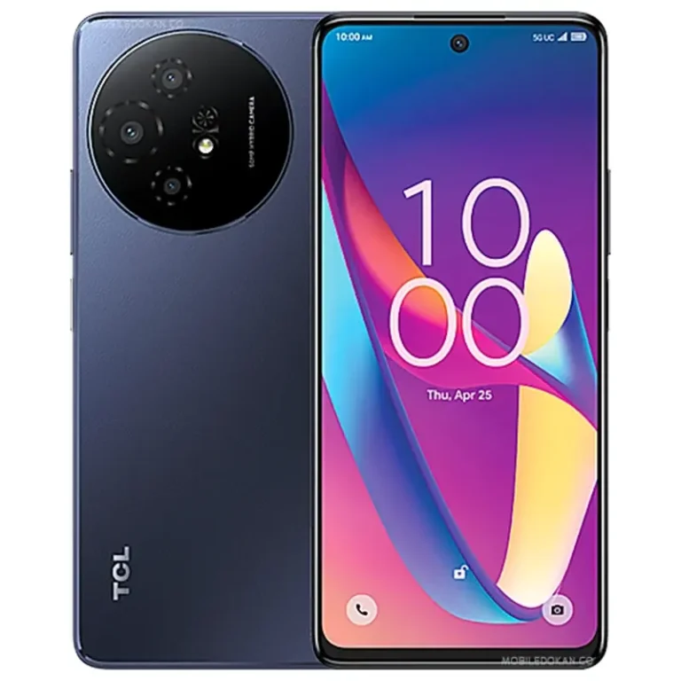 TCL 50 XL smartphone showcasing its large Nxtpaper display and premium design.