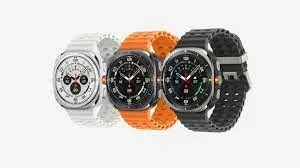 A rugged, black smartwatch with a large, circular display and a protruding bezel. The watch face shows the time and date.