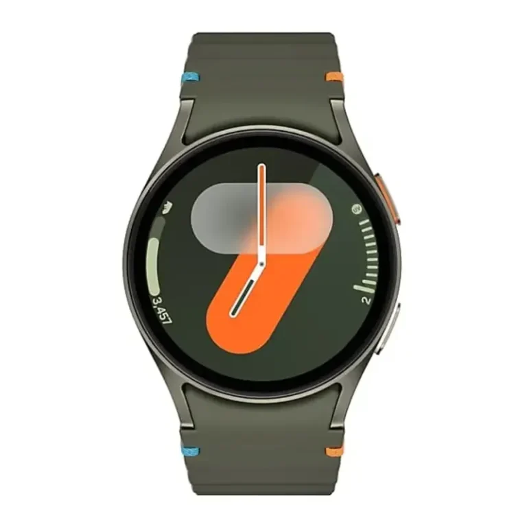A sleek black smartwatch with a silver bezel and a dark watch face displaying the time.