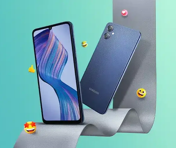 A sleek, modern smartphone with a large display and a gradient color finish.