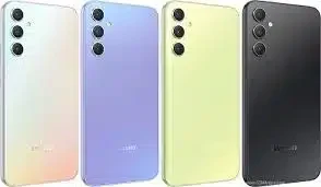 Samsung Galaxy A34 smartphone, sleek design, vibrant colors, large display