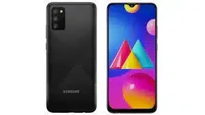 Samsung Galaxy M02s smartphone, black, front view