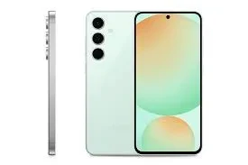 Samsung Galaxy S24 FE smartphone, front view, showcasing the large display and slim bezels