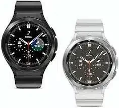 Samsung Galaxy Watch4 Classic smartwatch, black, with a rotating bezel and a sleek design.
