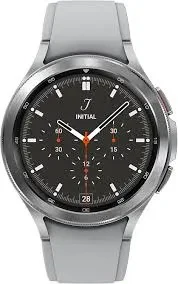 Samsung Galaxy Watch4 Classic smartwatch, black, with a rotating bezel and a sleek design.