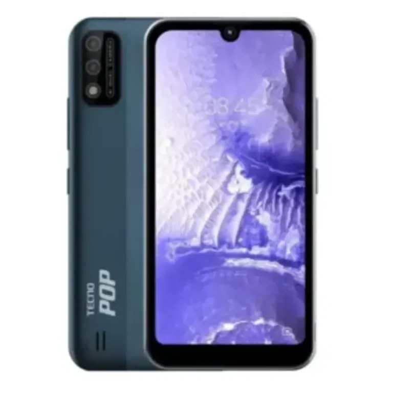 Tecno Pop 5S Tecno Pop 5S smartphone in a sleek black color, featuring a large display and dual rear cameras.