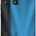 A Tecno Pop 5c smartphone with a sleek design and a black color, showcasing its front and back.