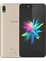 A Tecno Pouvoir 1 smartphone with a large battery, displayed on a black background.