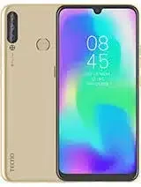 A Tecno Pouvoir 3 Plus smartphone in black, showcasing its large display and waterdrop notch.