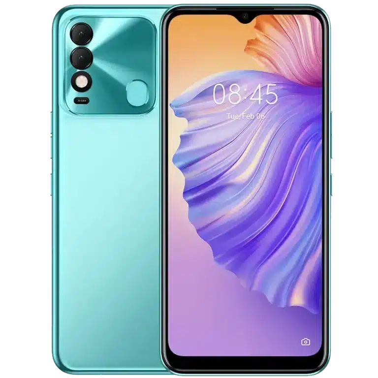 Tecno Spark 8 A photo of the Tecno Spark 8 smartphone, showcasing its sleek design and vibrant colors.