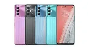 Tecno Spark 8 Pro smartphone with a black finish, featuring a large display and multiple cameras on the back.