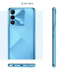 Tecno Spark 9 smartphone, sleek design, various colors.