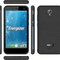 A sleek black smartphone, the Energizer Hardcase H500S, showcasing its rugged design and durable build.