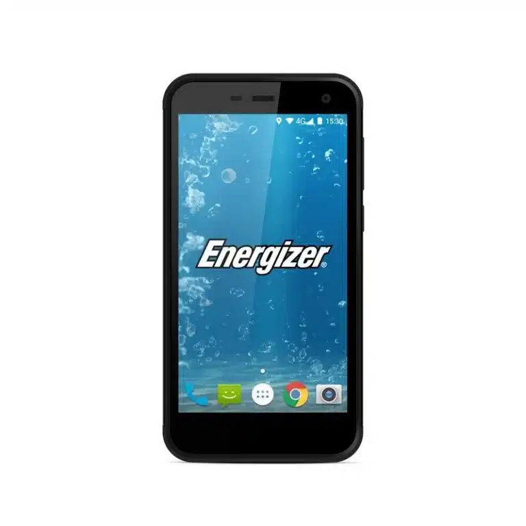 Energizer Hardcase H500S A sleek black smartphone, the Energizer Hardcase H500S, showcasing its rugged design and durable build.