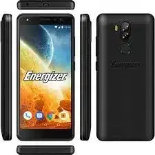 Energizer Power Max P490S smartphone, front view, showcasing its sleek design and large display.