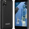 Energizer U506S smartphone, front view, showcasing its 5-inch display and sleek design.