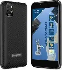 Energizer U506S smartphone, front view, showcasing its 5-inch display and sleek design.
