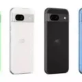 Google Pixel 8a phone, front and back view