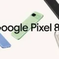 Google Pixel 8a phone, front and back view