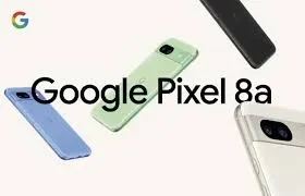 Google Pixel 8a phone, front and back view