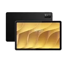 A sleek black HTC A104 tablet, showcasing its large display and slim profile.