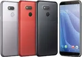 HTC Desire 19+ smartphone, black color, front view