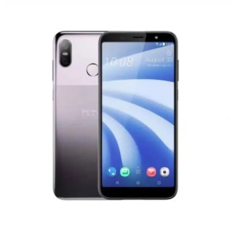 HTC U12 life smartphone, showing its sleek design and vibrant display.
