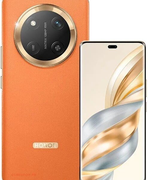 A sleek smartphone with a large display, showcasing its camera and sleek design.