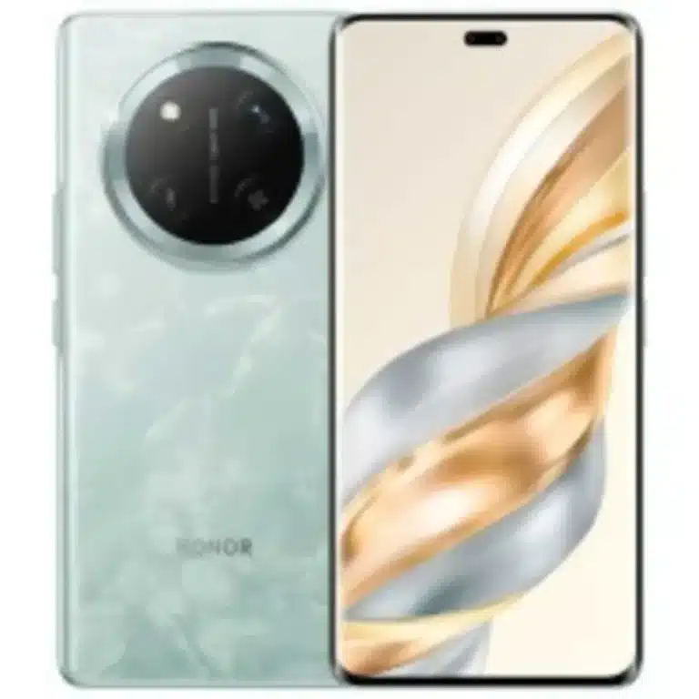 A sleek smartphone with a large display, showcasing its camera and sleek design.