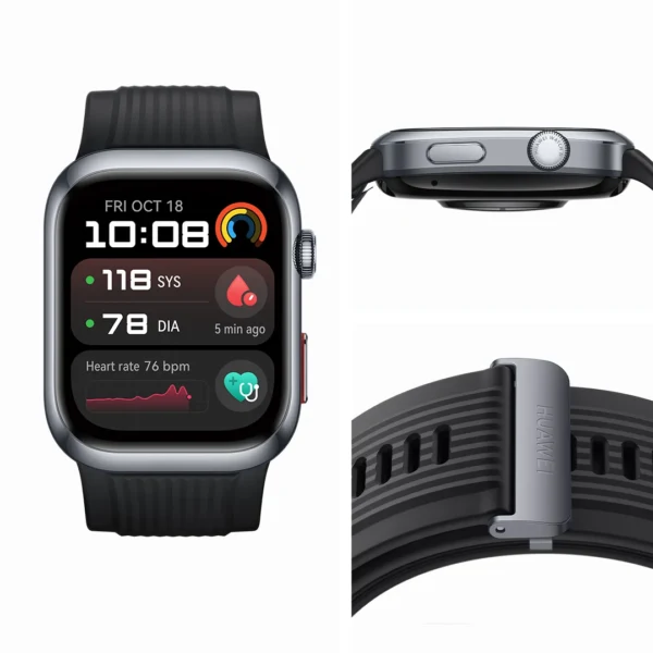 Huawei Watch D2 face display showing time and health metrics